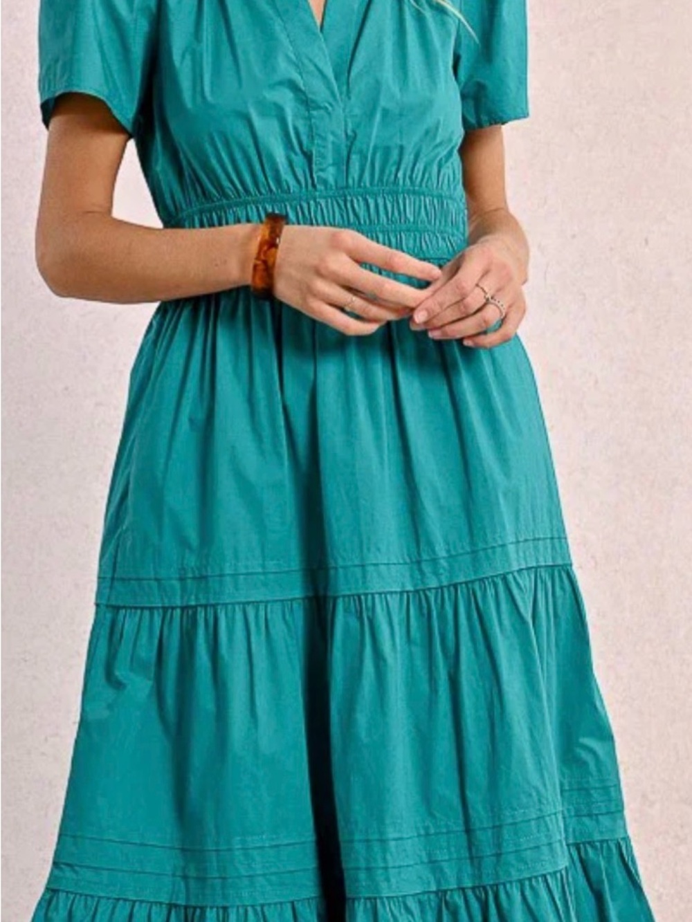 Molly Bracken Long Poplin Emerald Green size medium dress